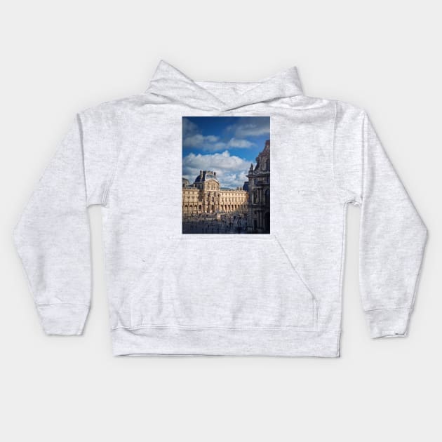 Louvre, Paris, France Kids Hoodie by psychoshadow